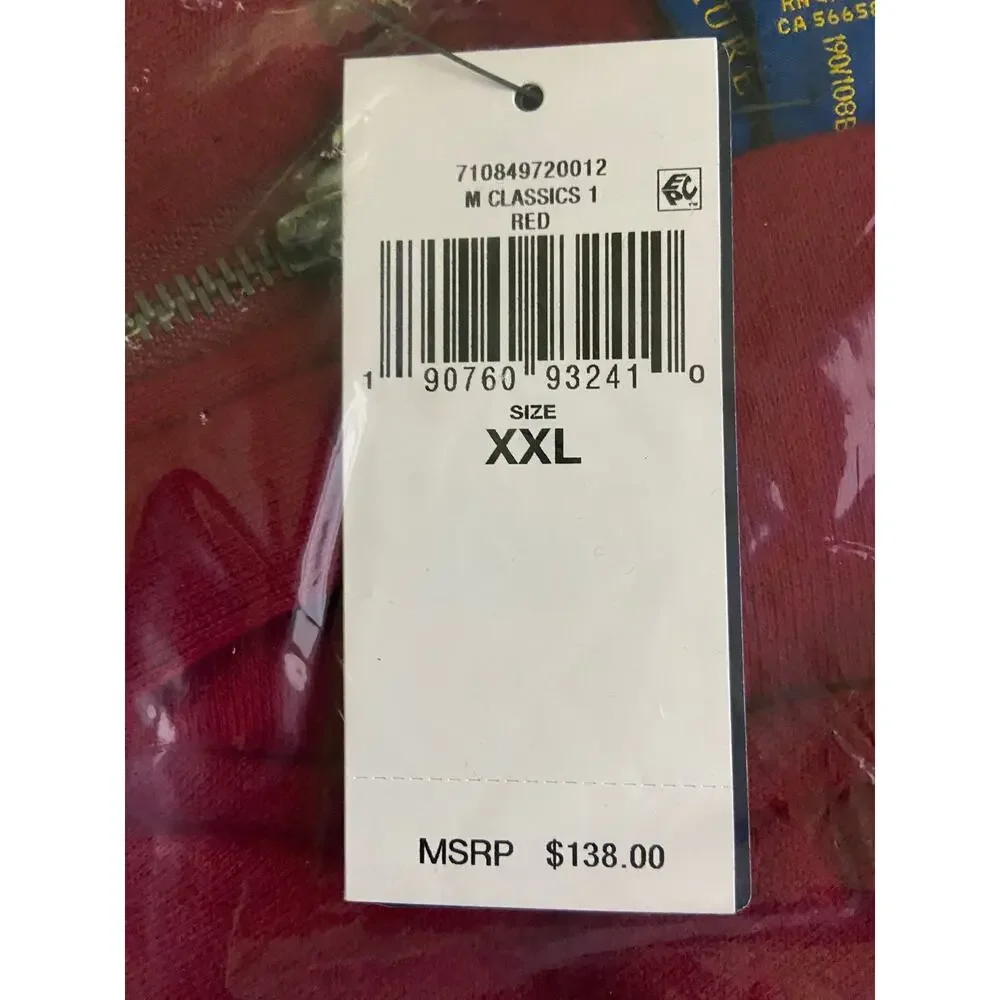 Polo by Ralph Lauren Men's Burgundy Half-Zip Sweatshirt